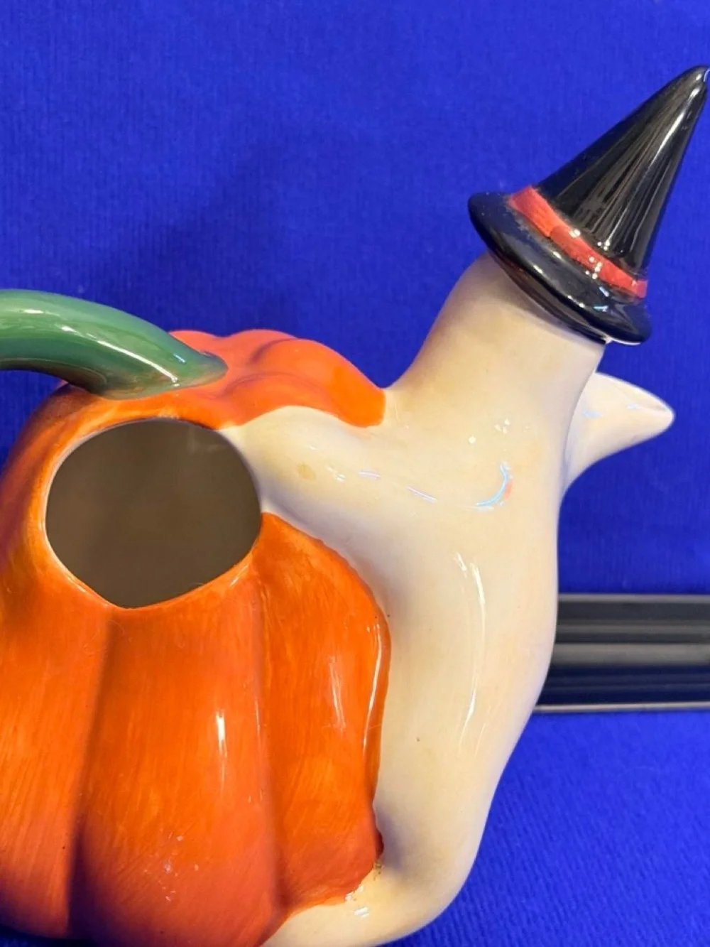 Sakura China Halloween Pumpkin Witch Ghost Ceramic Pitcher Vintage